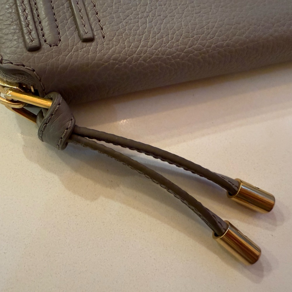 Chloe Marcie Full Zip Around Continental Wallet Gray - Picture 4 of 15